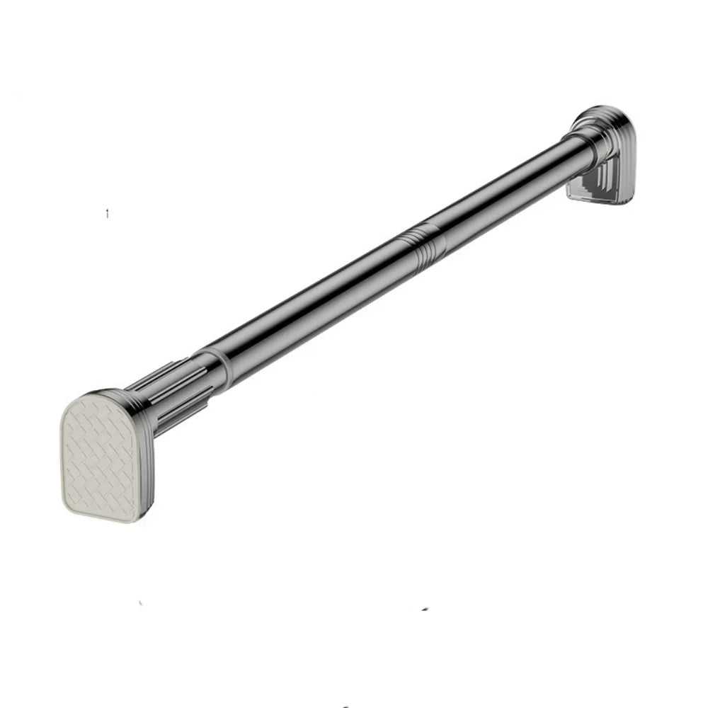 ZenRod | Verstelbare roestvrijstalen douchegordijnstang – telescopisch, zonder boren, voor het drogen van kleding