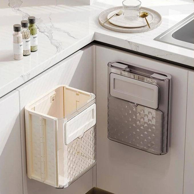 ClipBin | Opvouwbare hangende keukenafvalbak – ruimtebesparend, multifunctioneel