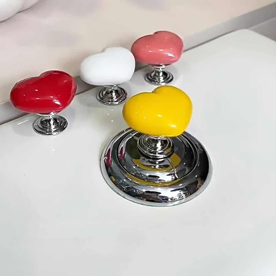 Heartique | Romantische hartvormige toiletspoelknop – stijlvolle upgrade voor uw badkamer, eenvoudig te installeren decoratief accessoire