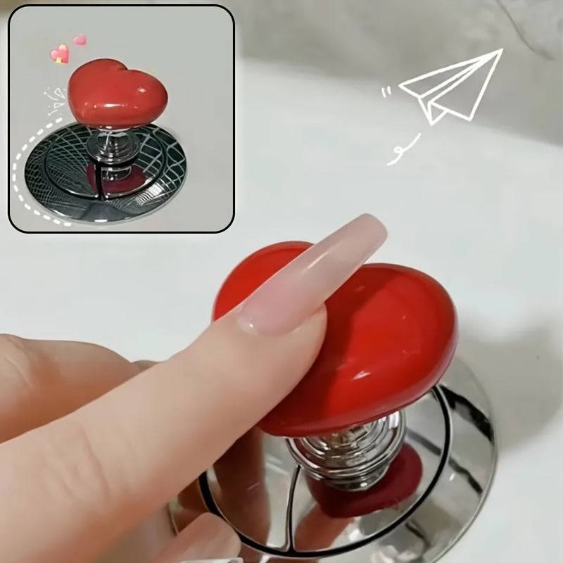 Heartique | Romantische hartvormige toiletspoelknop – stijlvolle upgrade voor uw badkamer, eenvoudig te installeren decoratief accessoire