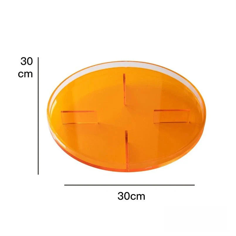 PrismTray | Kleurrijk Rond Acryl Opbergbakje voor Badkamer, Ijdelheid & Huisorganisatie