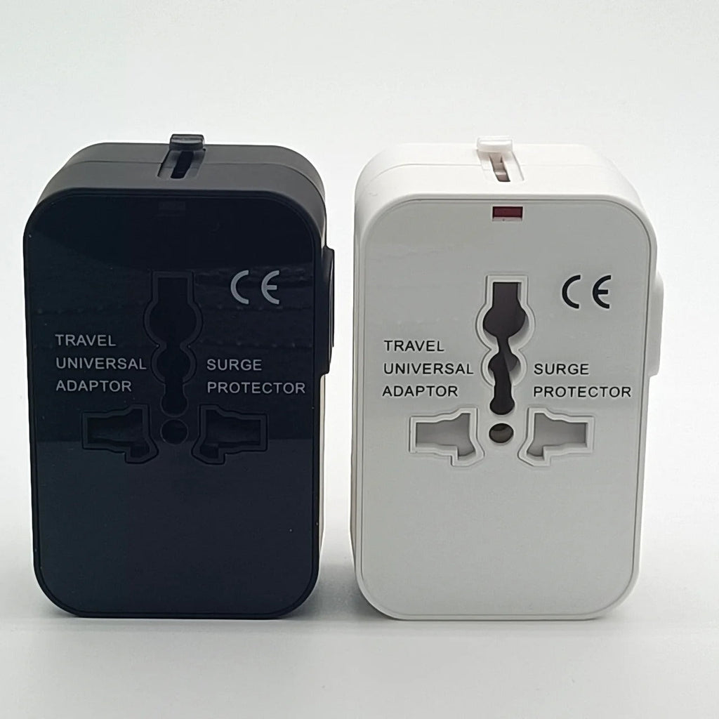 TravelPort | Wereldwijde reisadapter met dubbele USB-poorten – Compacte, universele oplader