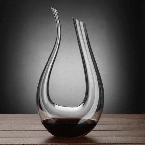 Uvino | Creatieve U-vormige Kristallen Glazen Wijn Decanteerder, Elegante Rode & Witte Wijn Karaf