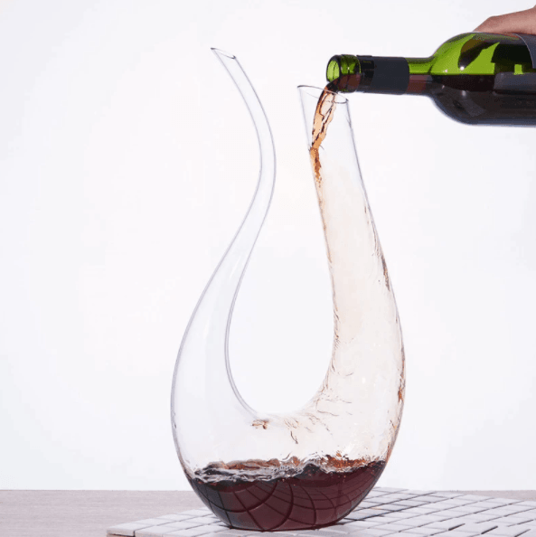 Uvino | Creatieve U-vormige Kristallen Glazen Wijn Decanteerder, Elegante Rode & Witte Wijn Karaf