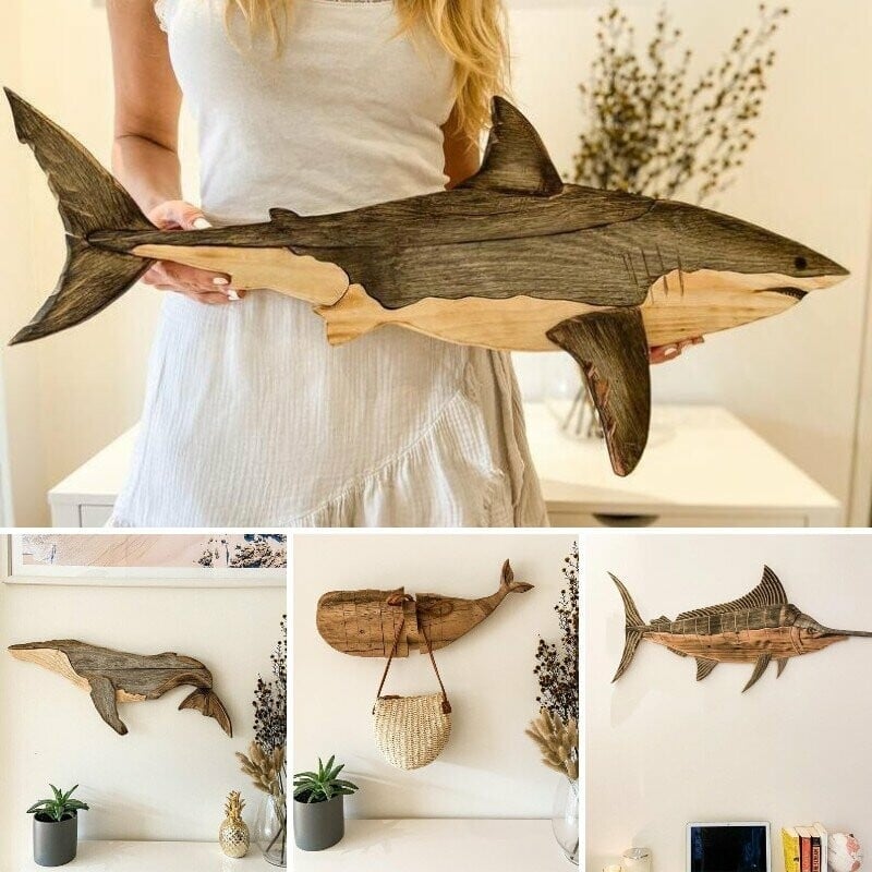 TideWood | Houten Oceaanornamenten – Kust- en Nautische Woondecoratie, Handgemaakte Driftwood-stijl