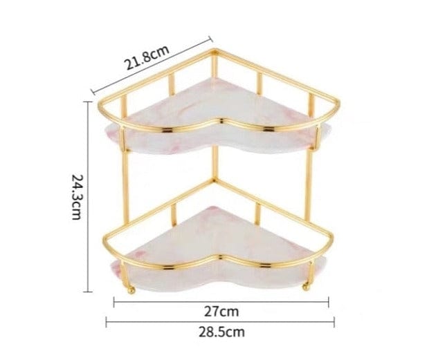 ChicNook | Elegante hoek plank organisator voor kleine ruimtes, badkamer en ijdelheid