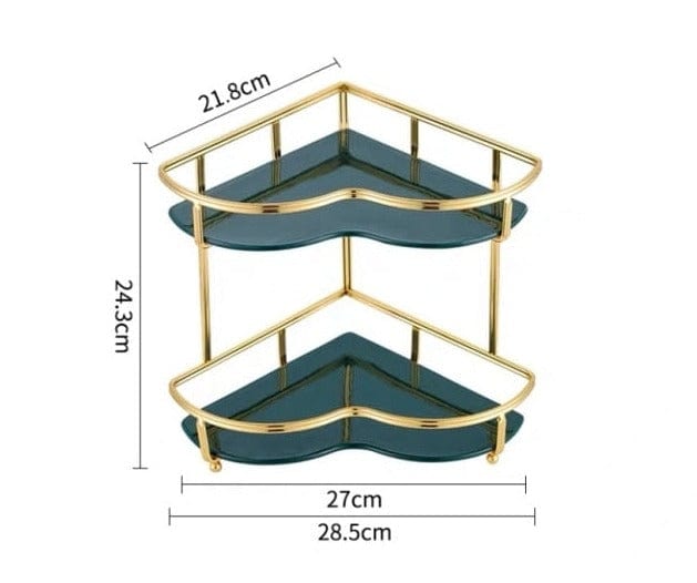 ChicNook | Elegante hoek plank organisator voor kleine ruimtes, badkamer en ijdelheid