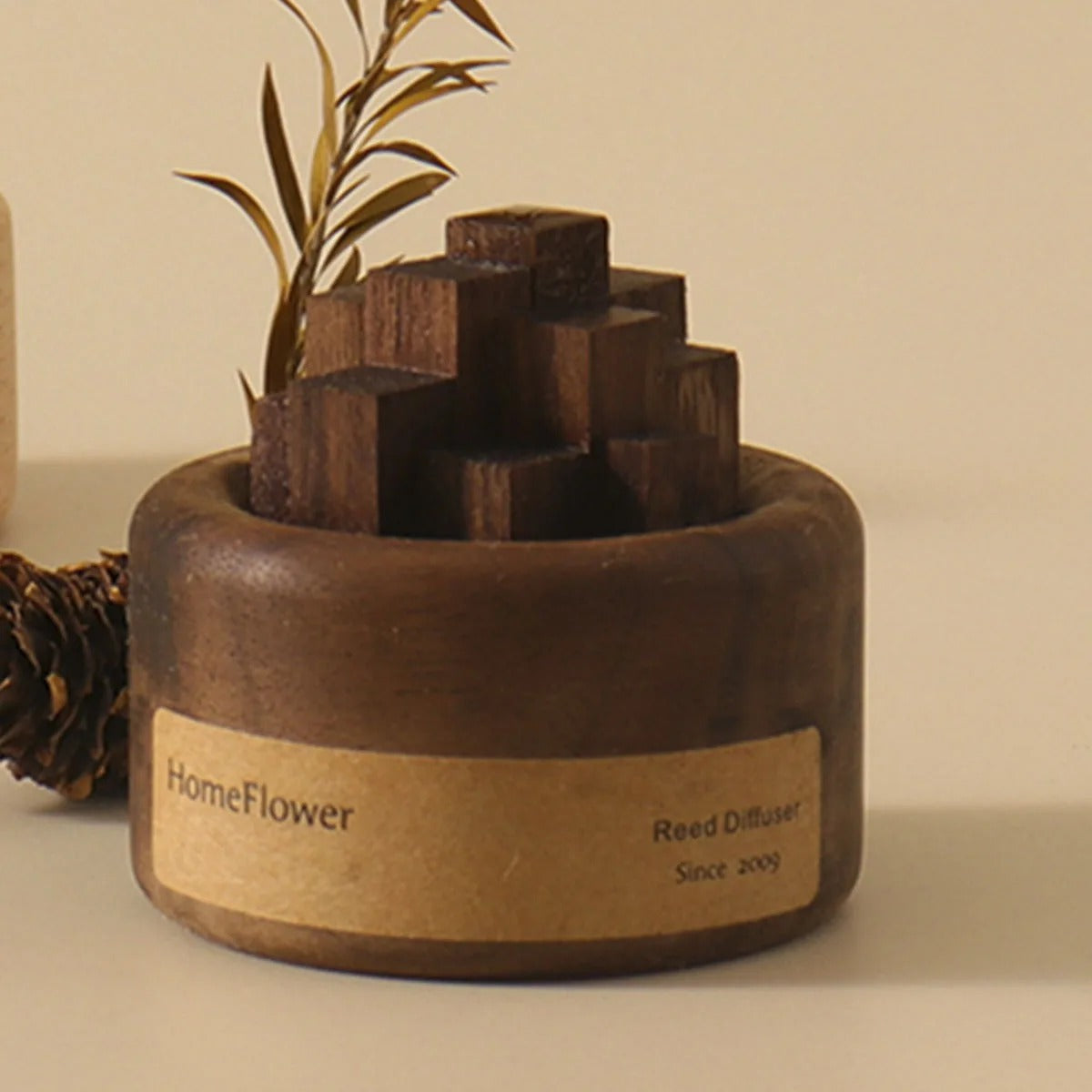 AromaWood | Houten Aromatherapie Diffuser - Natuurlijke Essentiële Olie Passieve Diffuser voor Slaap, Thuis, Auto, Spa