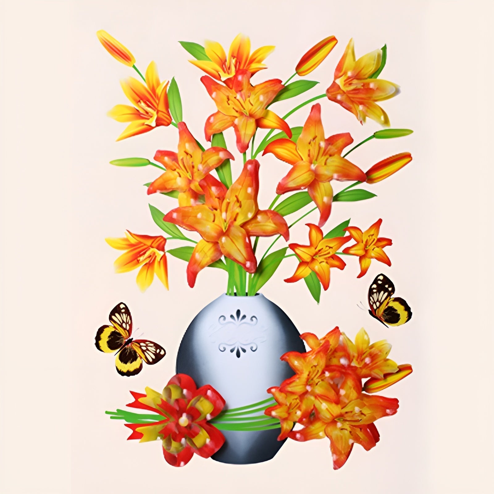 FloraPeel | Zelfklevende Bloemenmuurstickers – Elegante 3D Bloemdecoraties