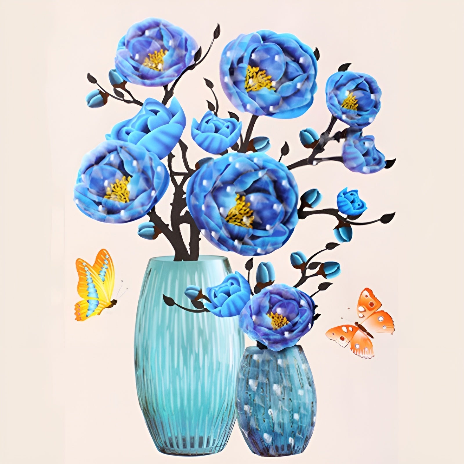 FloraPeel | Zelfklevende Bloemenmuurstickers – Elegante 3D Bloemdecoraties