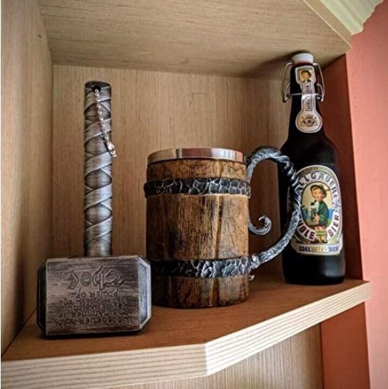 FjordMug | Viking Tavern-mok – Dubbelwandige Noorse drinkbeker van 650 ml