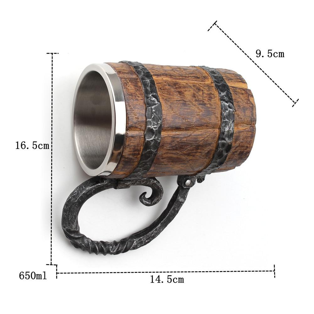 FjordMug | Viking Tavern-mok – Dubbelwandige Noorse drinkbeker van 650 ml