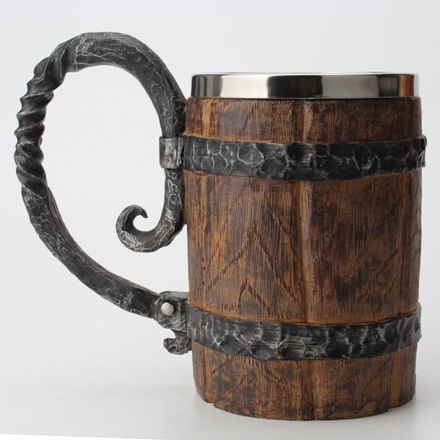 FjordMug | Viking Tavern-mok – Dubbelwandige Noorse drinkbeker van 650 ml