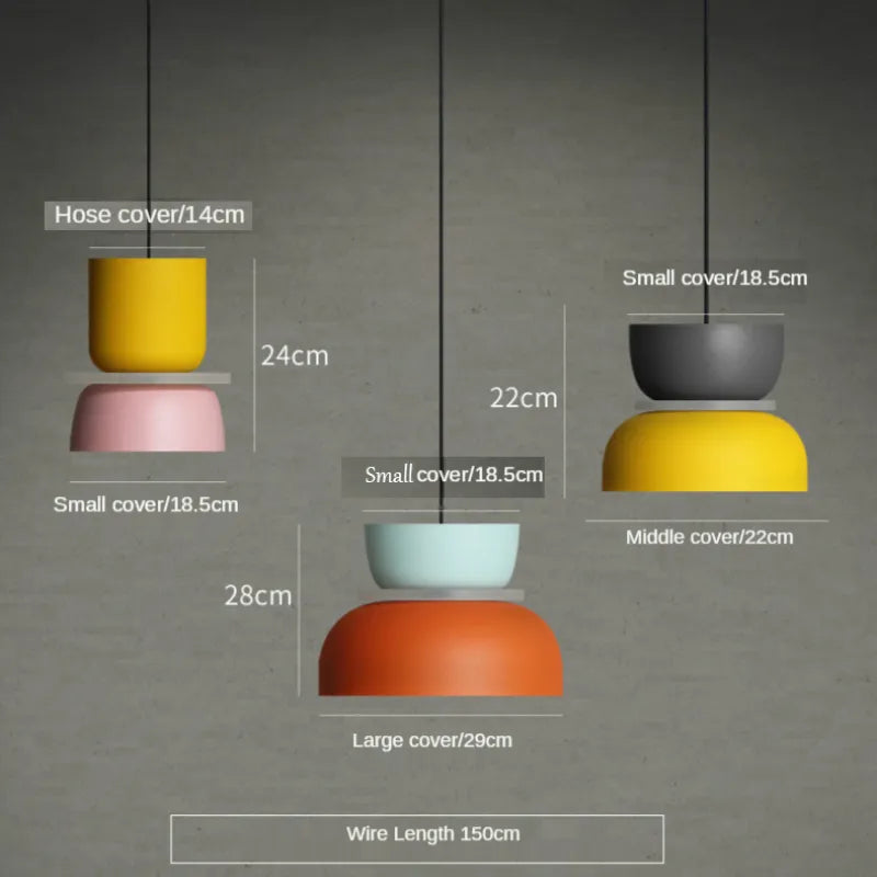 MeloGlow | Scandinavische Pastel Hanglamp - Moderne Opknoping Lichtarmatuur voor thuisdecoratie
