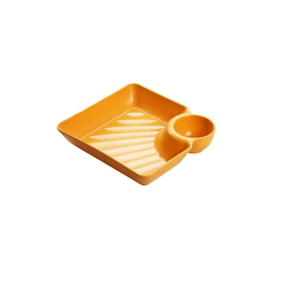 SmartServe | Dipschaal met geïntegreerd sauscompartiment – Serveerschaal voor chips & dip