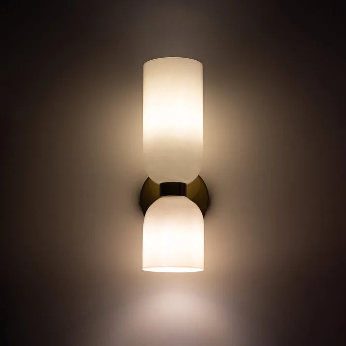 DualBeam | Glazen wandlamp met dubbele kop - Elegante LED wandverlichting, modern ontwerp voor gangen