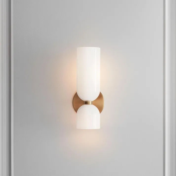 DualBeam | Glazen wandlamp met dubbele kop - Elegante LED wandverlichting, modern ontwerp voor gangen