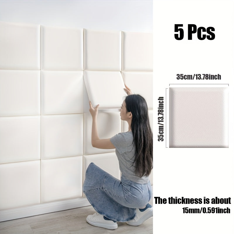 Brixel | 3D gewatteerde wandpaneelset – zelfklevende, geluiddempende decoratieve panelen voor een stijlvol interieur