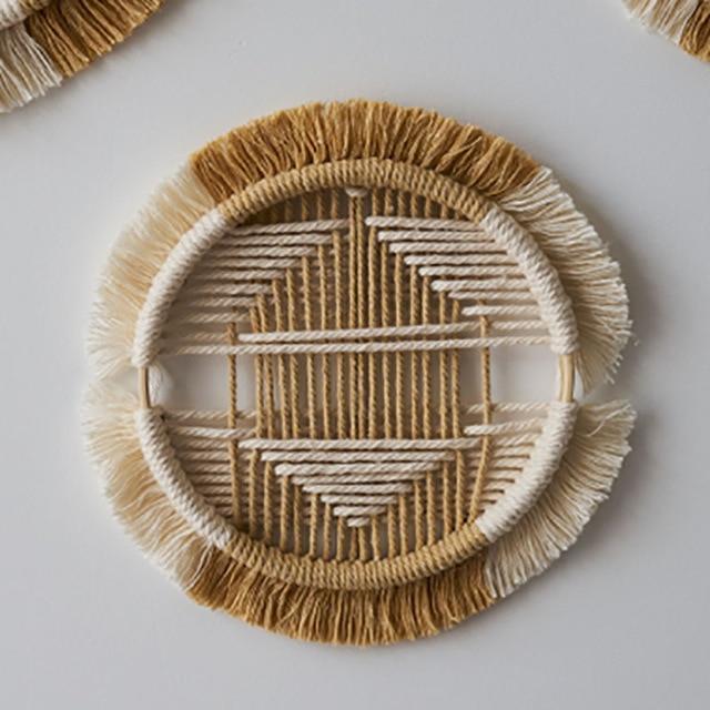 ZenWeave | Boheems Handgemaakt Bamboe Macrame Wanddecoratie