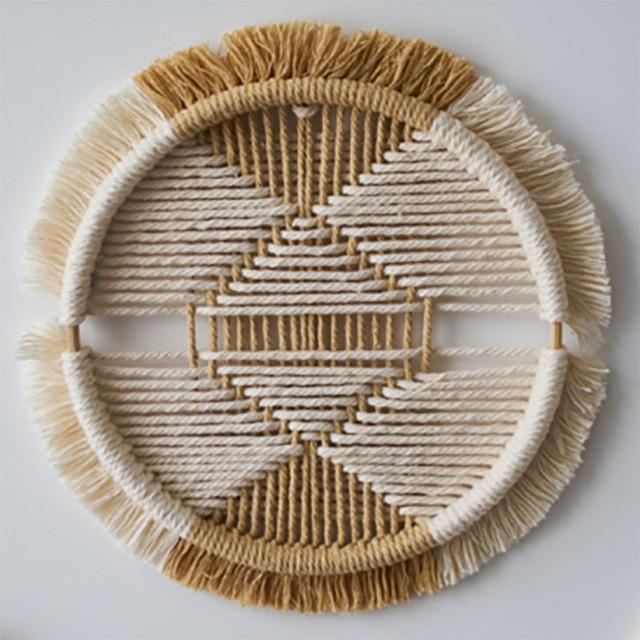 ZenWeave | Boheems Handgemaakt Bamboe Macrame Wanddecoratie