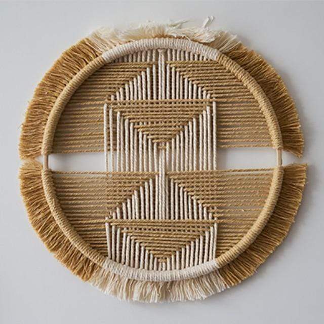 ZenWeave | Boheems Handgemaakt Bamboe Macrame Wanddecoratie