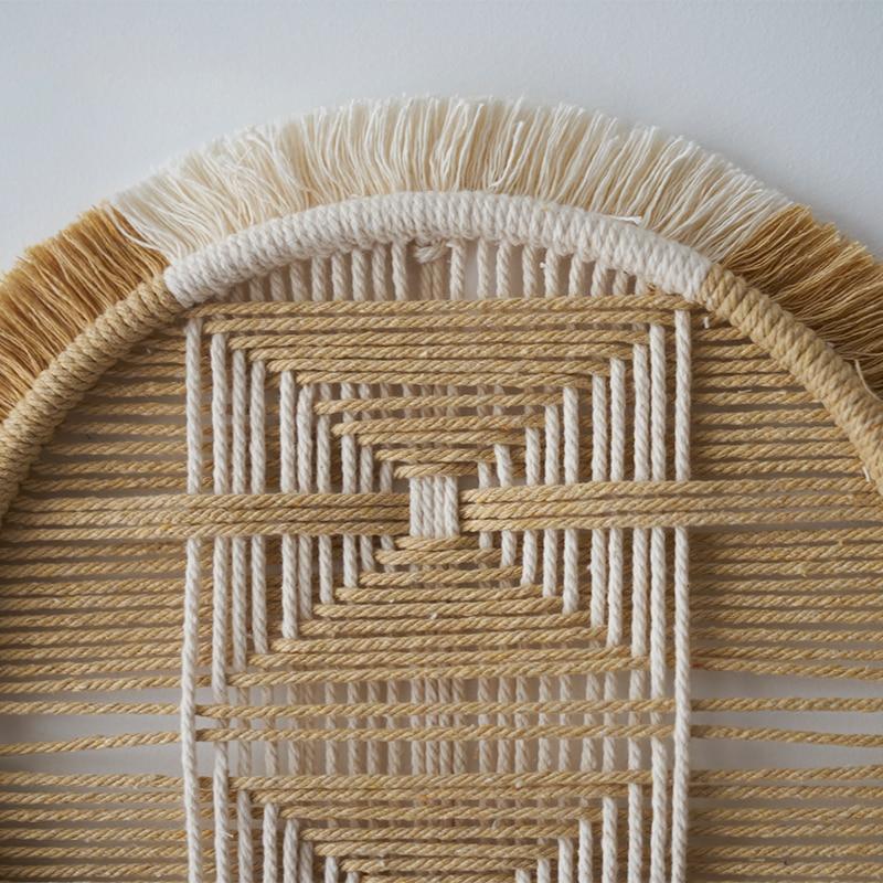 ZenWeave | Boheems Handgemaakt Bamboe Macrame Wanddecoratie