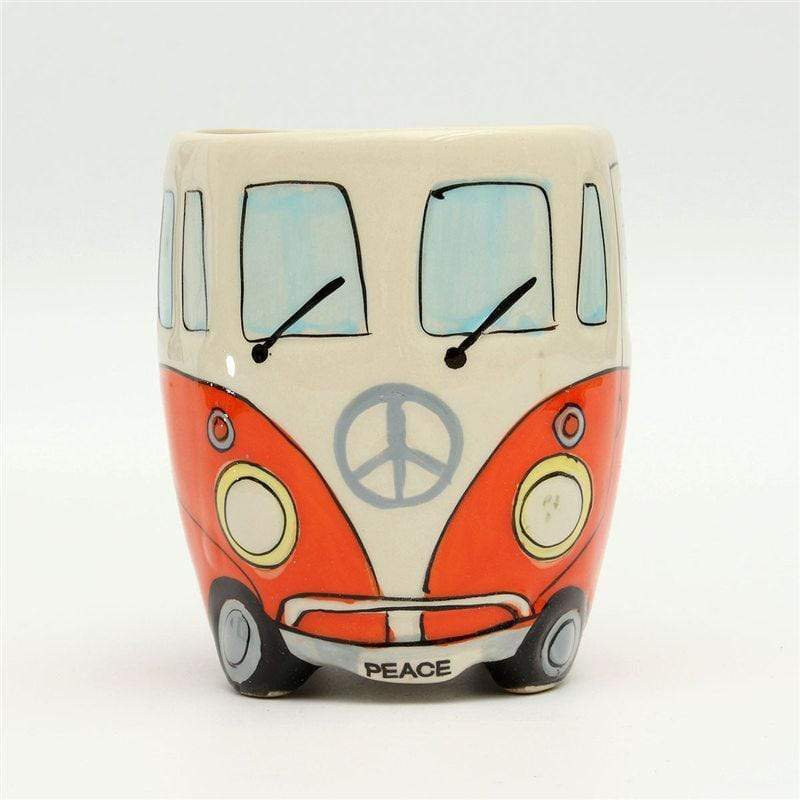 GroovyCup | Hippie Bus koffiemok – Retro camperbus theekopje, 330 ml keramische reismok voor warme dranken