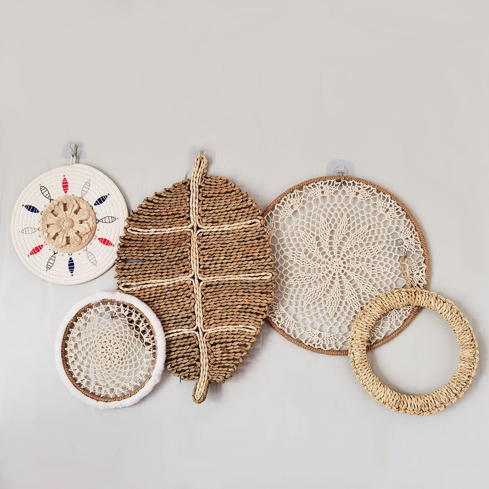 RusticCharm | Herfst rotan boho wanddecor set