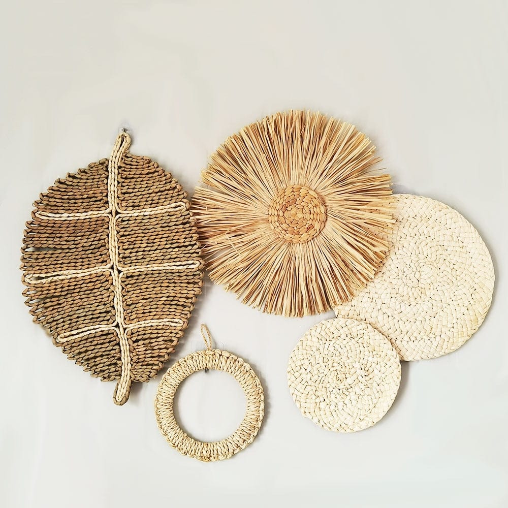 RusticCharm | Herfst rotan boho wanddecor set