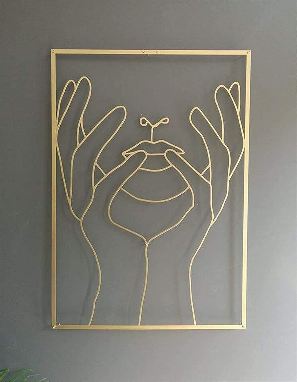 LineArtistry | Creatieve elegante abstracte enkele lijn metalen muur kunst