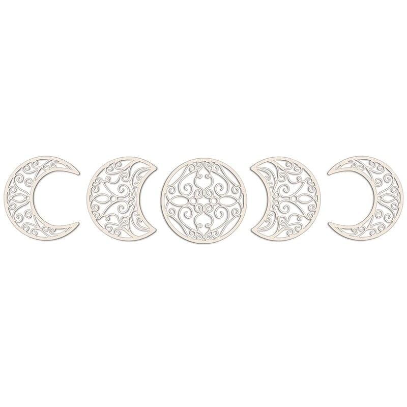 WoodLoom | Rustic Wooden Moonphase Wall Decor