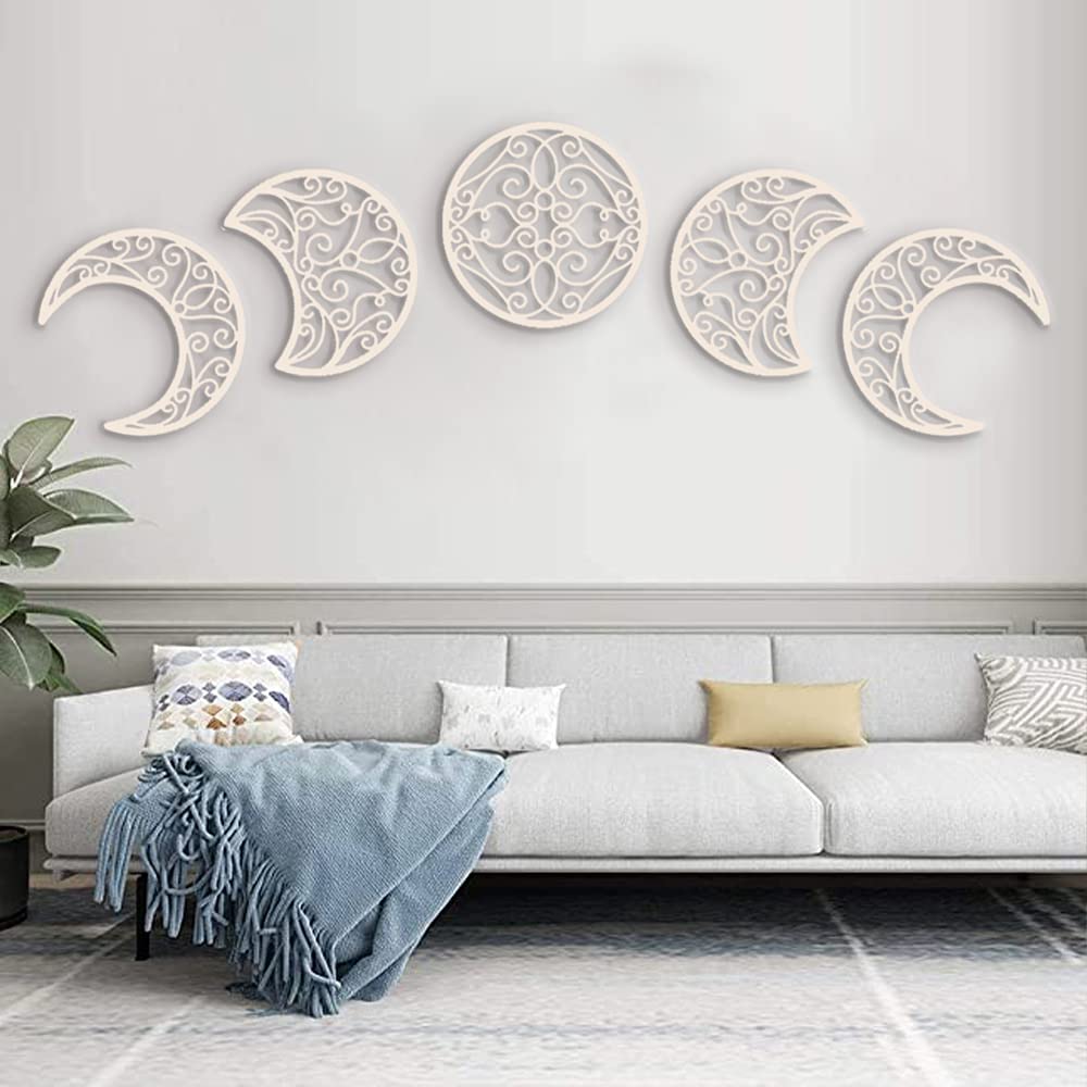 WoodLoom | Rustic Wooden Moonphase Wall Decor