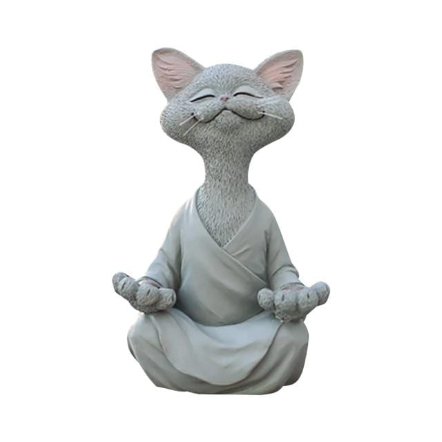 PurrBuddha | Rustige Kat Boeddha Sculptuur