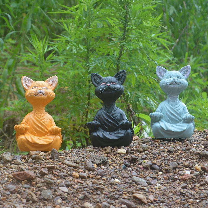 PurrBuddha | Rustige Kat Boeddha Sculptuur