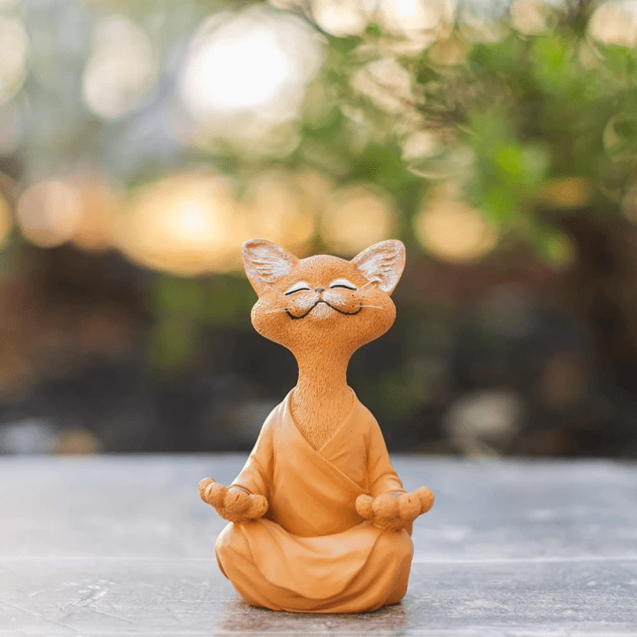 PurrBuddha | Rustige Kat Boeddha Sculptuur