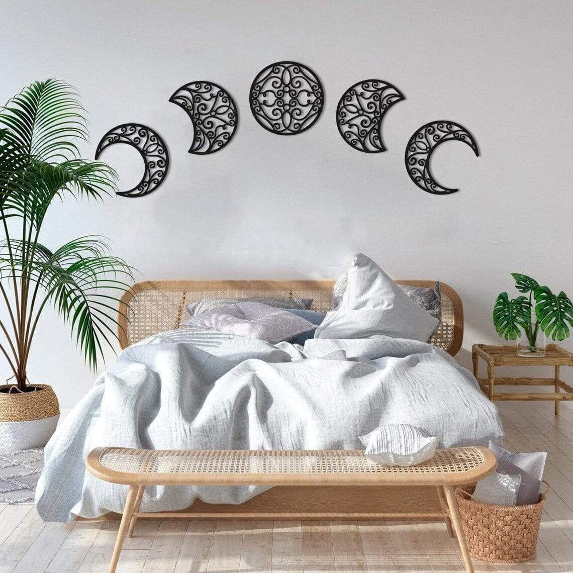 WoodLoom | Rustic Wooden Moonphase Wall Decor