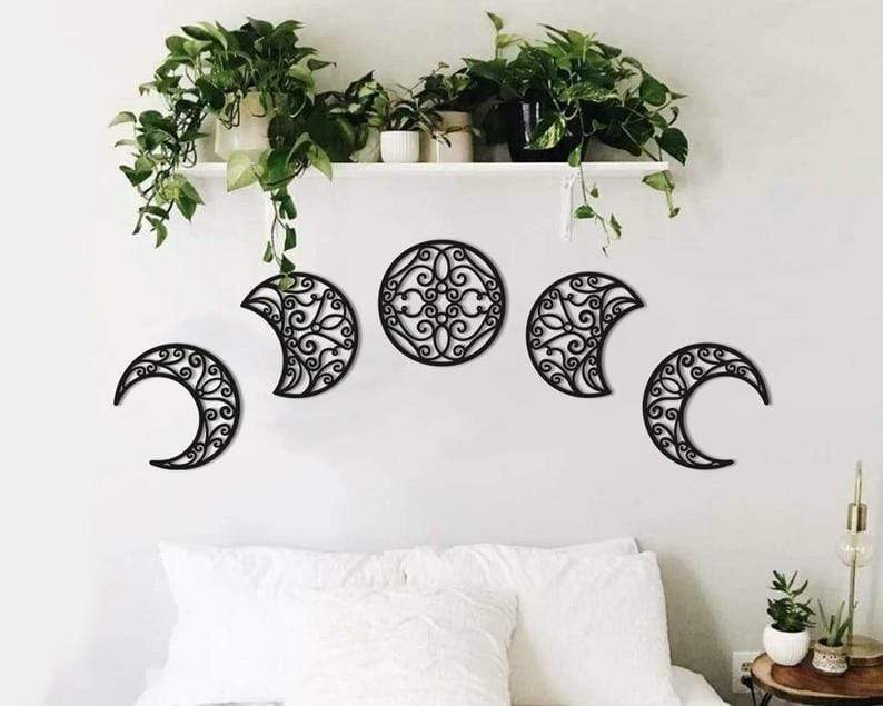 WoodLoom | Rustic Wooden Moonphase Wall Decor