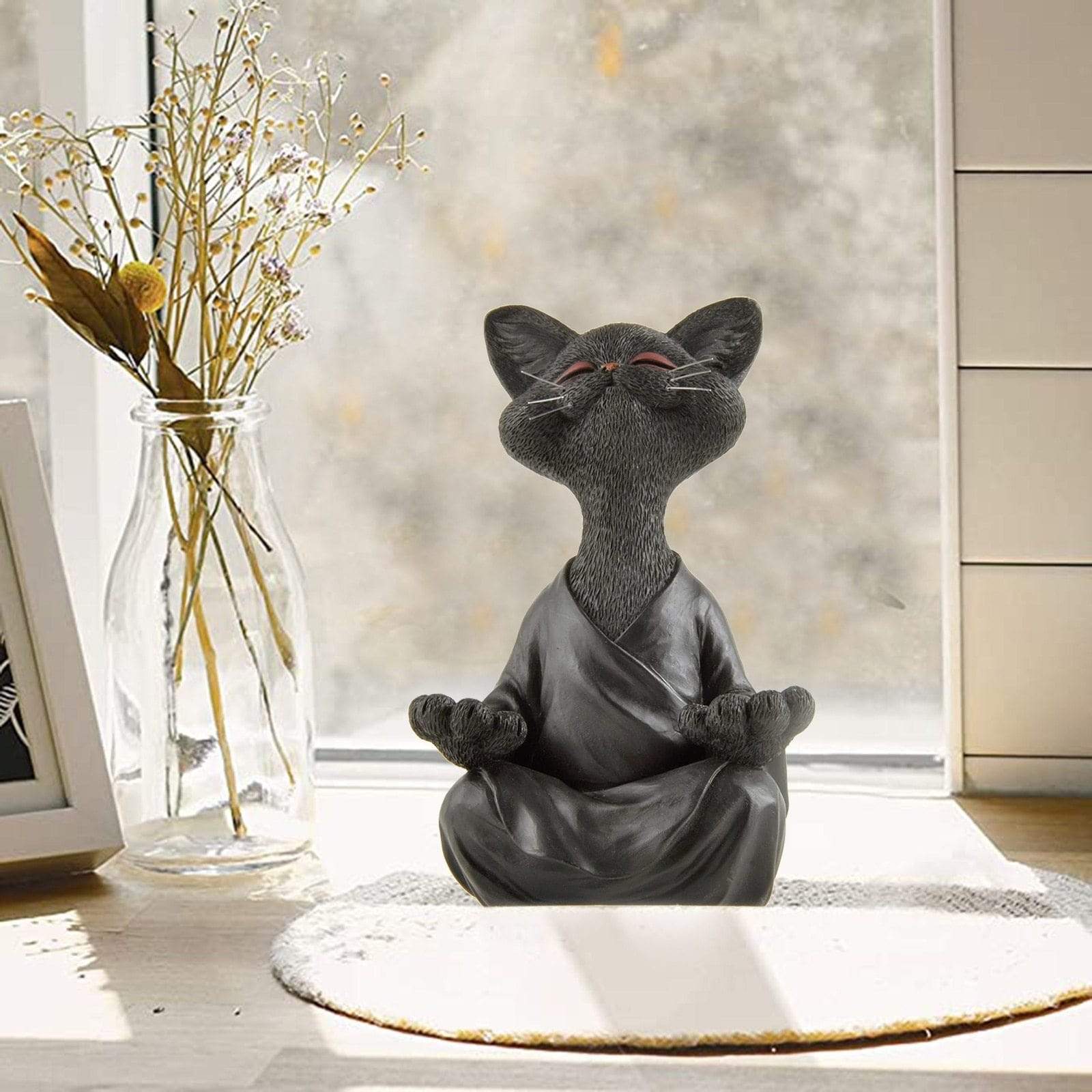 PurrBuddha | Rustige Kat Boeddha Sculptuur