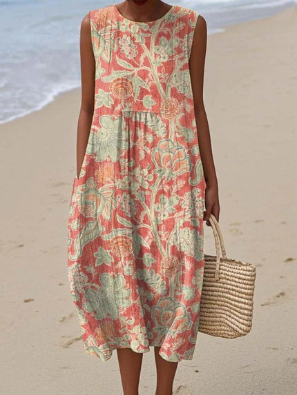 Daevra | Tijdloze bloemenjurk voor dames – Elegante vintage casual zomerjurk