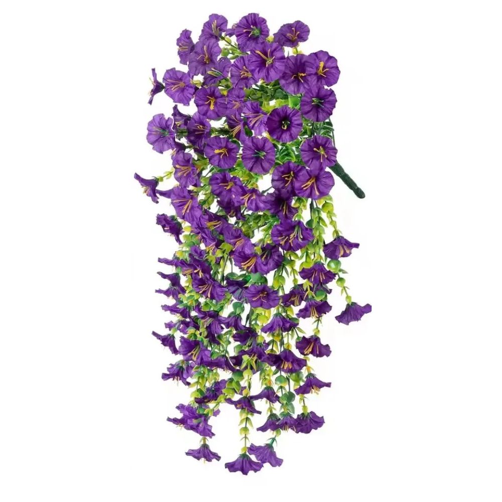 EternalPetal | UV-bestendige kunstmatige Morning Glory-bloem hangende decoratie – Woondecoratie voor binnen en buiten