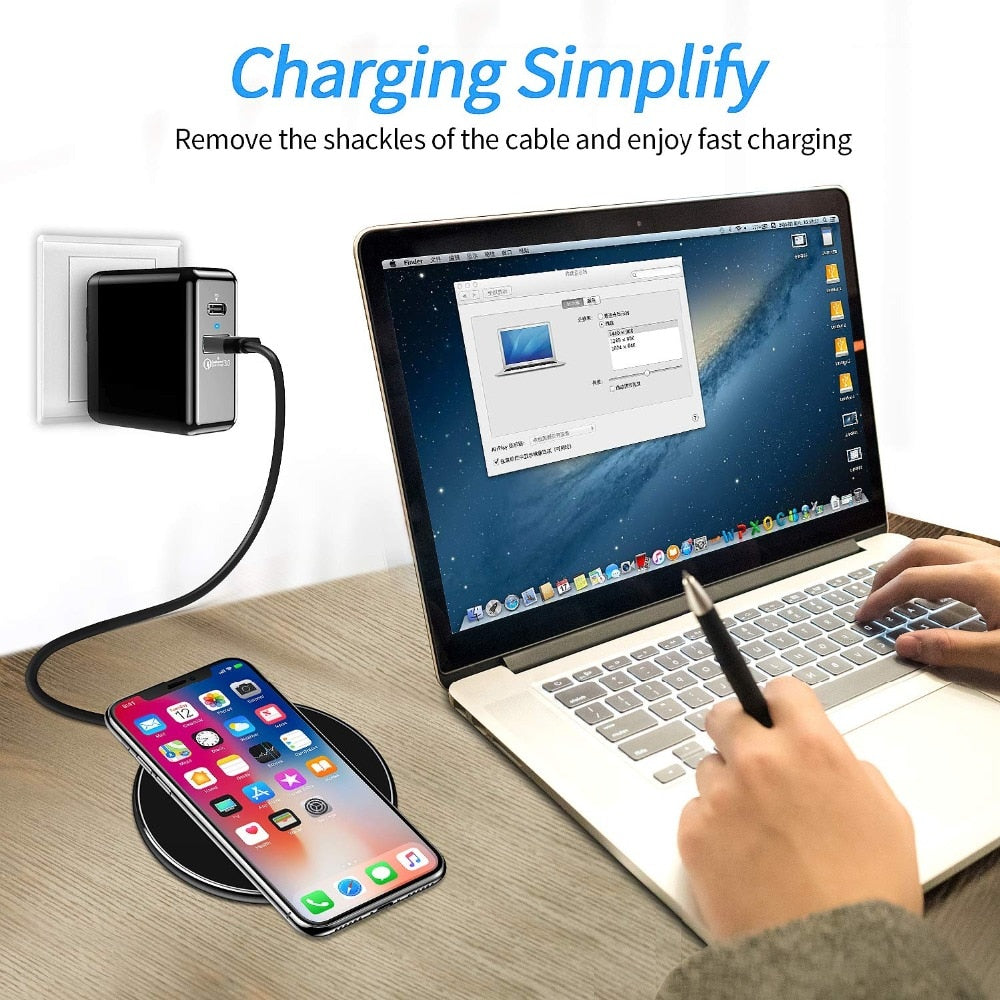 AmpPad | 30 W draadloze snellader – USB-C-laadstation