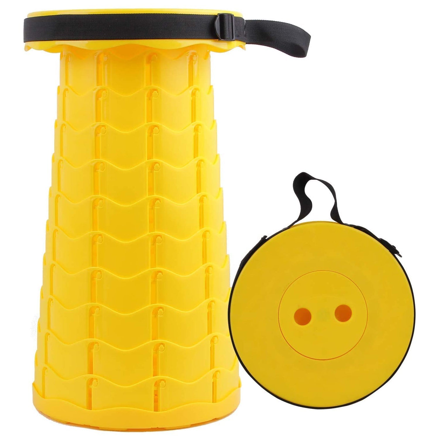 PackSit | Opvouwbare kruk – Draagbare zitplaats voor kamperen, vissen en wandelen, met verstelbare hoogte