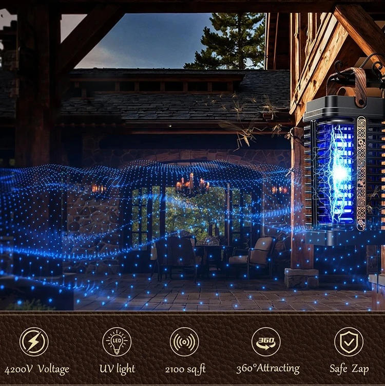 FlyFend | Elektrische vliegen- en insectenverdelger voor buiten – UV-licht, weerbestendig, veilig voor huisdieren en kinderen