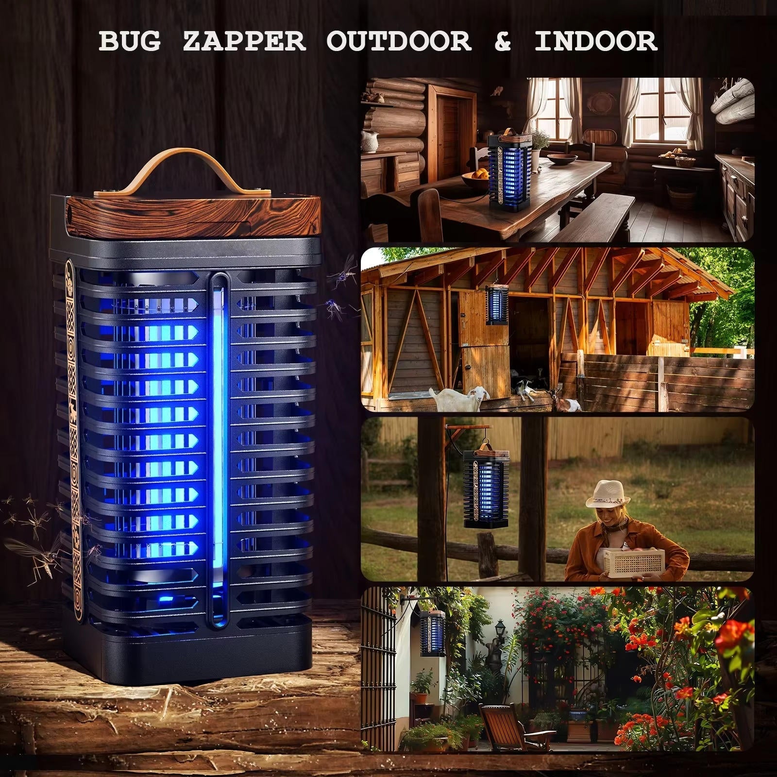 Flyra | Outdoor vliegen- en insectenverdelger – UV-licht, weerbestendig, 360° dekking, veilig voor kinderen