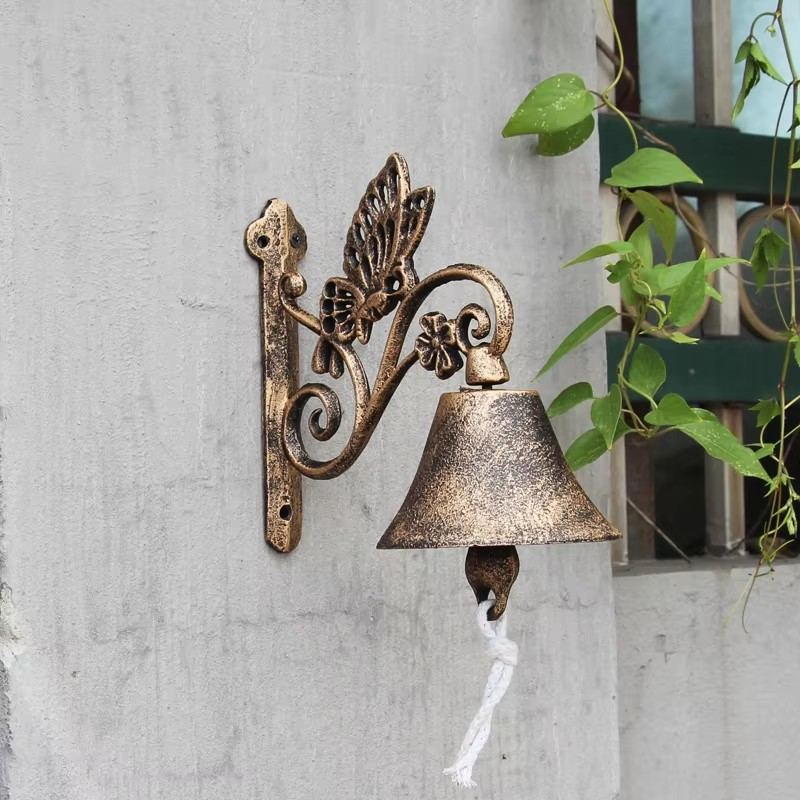 ChimeCraft | Rustieke gietijzeren deurbel – Elegante vintage decoratie voor huis en tuin