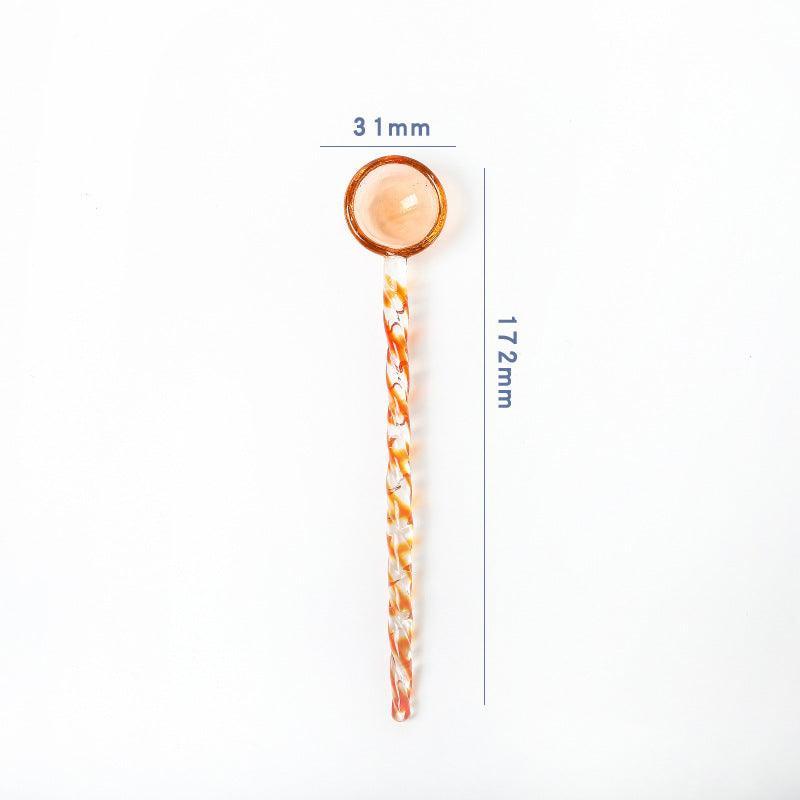 SwizzlePop | Retro glazen roerstaafje - Levendig lolly-ontwerp, herbruikbare cocktail roerstaafjes
